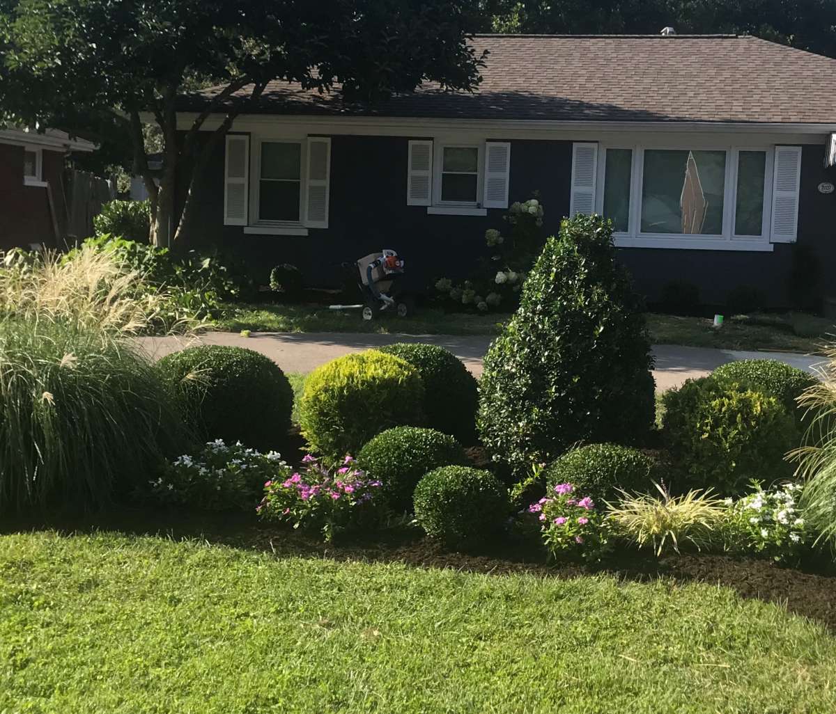 We offer landscaping and hardscaping along with custom patio design and construction, providing stunning results.